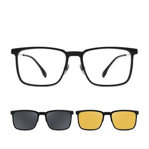 KatKani Ultra Light Pure Titanium Eyewear Magnetic Clip-on Glasses Polarized Sunglasses Optical Prescription Glasses Frame
