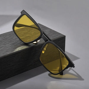 KatKani Ultra Light Pure Titanium Eyewear Magnetic Clip-on Glasses Polarized Sunglasses Optical Prescription Glasses Frame