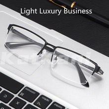 Load image into Gallery viewer, KatKani Ultra-Light Pure Titanium Glasses Frame Business Men Half-Frame Myopia Optical Prescription Fashion Eyeglasses Frame 119