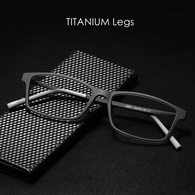 KatKani Ultra Light TR90 Super Elastic Alloy Men's Eyeglasses Frame  Full Frame Optical Prescription Glasses Frame 2097-1