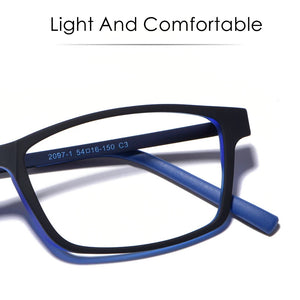 KatKani Ultra Light TR90 Super Elastic Alloy Men's Eyeglasses Frame  Full Frame Optical Prescription Glasses Frame 2097-1