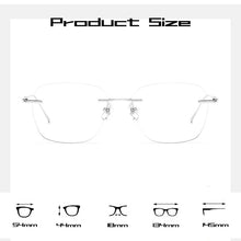 Load image into Gallery viewer, KatKani Ultra-light Fashion Luxury Frameless Glasses Retro Pure Titanium Optical Prescription Rimless Glasses for Men and Women