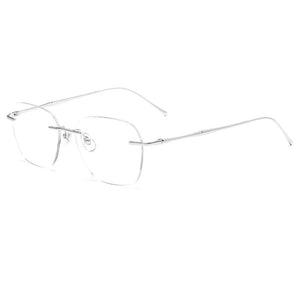 KatKani Ultra-light Fashion Luxury Frameless Glasses Retro Pure Titanium Optical Prescription Rimless Glasses for Men and Women