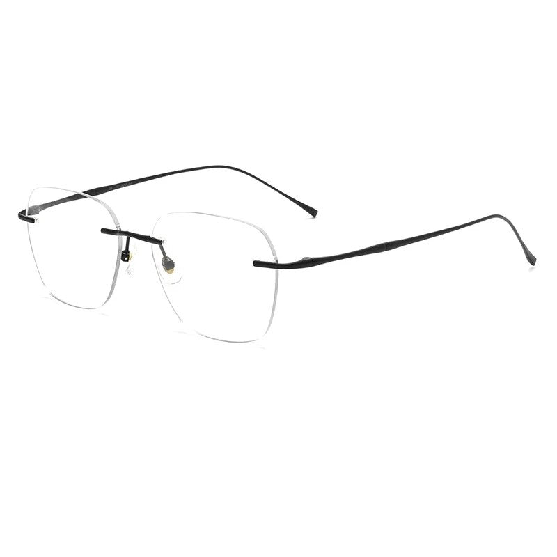 KatKani Ultra-light Fashion Luxury Frameless Glasses Retro Pure Titanium Optical Prescription Rimless Glasses for Men and Women