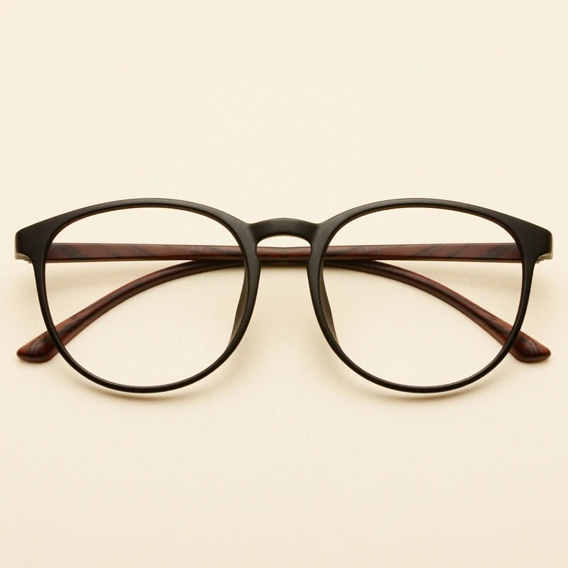 Katkani Men And Women Retro Round Ultra Light Decorative Eyeglasses Frame Comfortable Optical Prescription Glasses Frame K66443