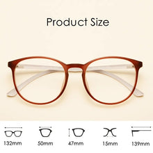 Load image into Gallery viewer, Katkani Men And Women Retro Round Ultra Light Decorative Eyeglasses Frame Comfortable Optical Prescription Glasses Frame K66443