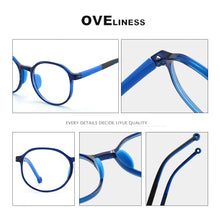Load image into Gallery viewer, Kids Anti-blue Light Glasses frame for Children Boy Girl Round Computer myopia Prescription Ultralight eyeglasses Frames Eyewear