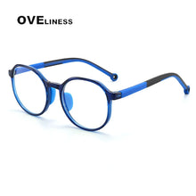 Load image into Gallery viewer, Kids Anti-blue Light Glasses frame for Children Boy Girl Round Computer myopia Prescription Ultralight eyeglasses Frames Eyewear