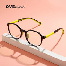 Load image into Gallery viewer, Kids Anti-blue Light Glasses frame for Children Boy Girl Round Computer myopia Prescription Ultralight eyeglasses Frames Eyewear