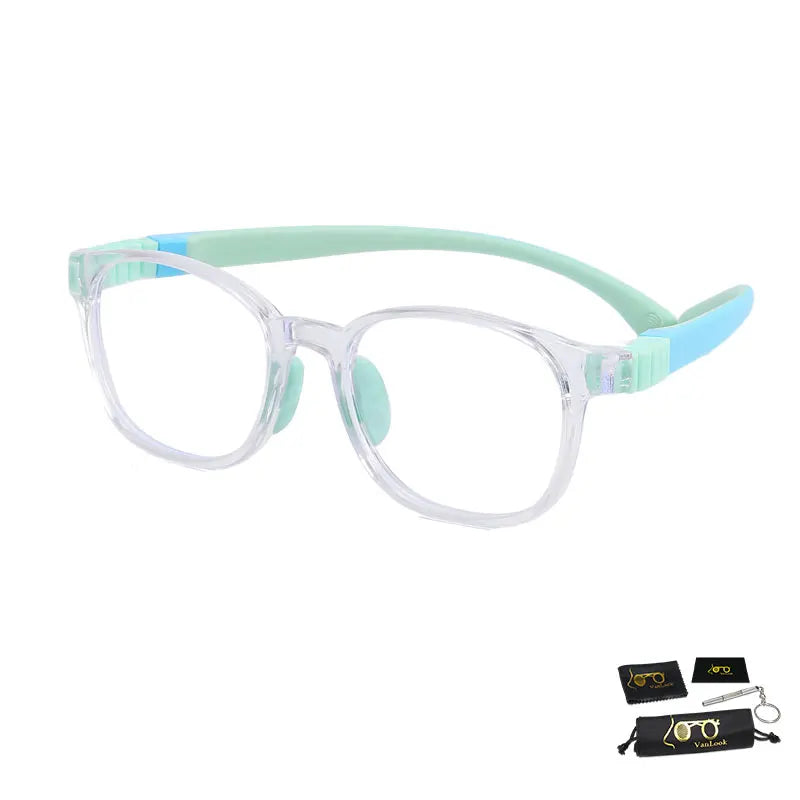 Kids Blue Light Blocking Screen Glasses Boys Girls Teenage Protective Gaming Computer Spectacle Children TR90 Silicon Gel Frame