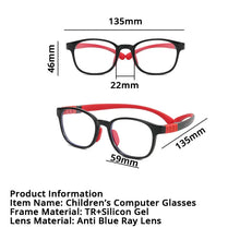 Load image into Gallery viewer, Kids Blue Light Blocking Screen Glasses Boys Girls Teenage Protective Gaming Computer Spectacle Children TR90 Silicon Gel Frame