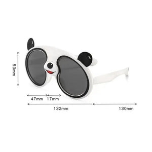 Kids Boys Girls Funny Panda Sunglasses Cute Cartoon Children's Sun Glasses Silicone Frame Outdoor UV400 Shades New In