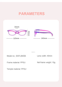 Kids Eyewear Square Eye Glasses Tr90 PPSU Clear Eyeglasses Anti Blue Myopia Spectacle Child Prescription Optical Frames Soft
