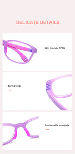 Kids Eyewear Square Eye Glasses Tr90 PPSU Clear Eyeglasses Anti Blue Myopia Spectacle Child Prescription Optical Frames Soft