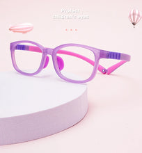 Carica l&#39;immagine nel visualizzatore di Gallery, Kids Eyewear Square Eye Glasses Tr90 PPSU Clear Eyeglasses Anti Blue Myopia Spectacle Child Prescription Optical Frames Soft