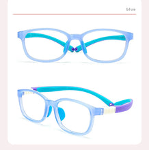 Carica l&#39;immagine nel visualizzatore di Gallery, Kids Eyewear Square Eye Glasses Tr90 PPSU Clear Eyeglasses Anti Blue Myopia Spectacle Child Prescription Optical Frames Soft