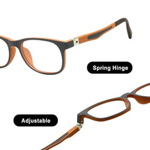 Load image into Gallery viewer, Kids Glasses TR90 Size 45 Safe Bendable with Spring Hinge Flexible Optical Frame Boys Girls Children Eyeglasses Plano Lenses