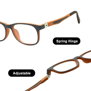 Kids Glasses TR90 Size 45 Safe Bendable with Spring Hinge Flexible Optical Frame Boys Girls Children Eyeglasses Plano Lenses