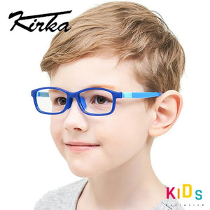 Kids Glasses Tr90 Silicon Eyeglass Frames Children Flexible Sports Children Glasses Blue Prescription Eyewear Frames Rubber
