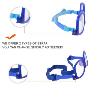 Kids Glasses Tr90 Silicon Eyeglass Frames Children Flexible Sports Children Glasses Blue Prescription Eyewear Frames Rubber