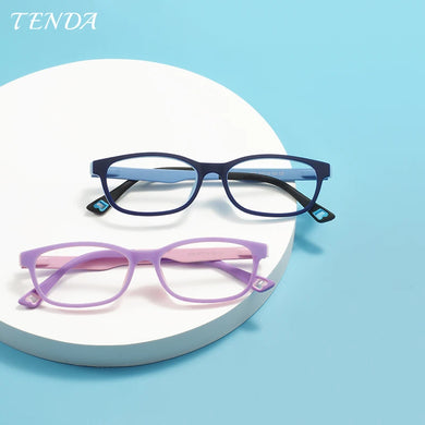Kids Oval Ultem Spectacles Girl Boy Soft Eyeglass Frames Lightweight and Flexible Prescription Glasses