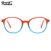 Load image into Gallery viewer, Kirka Optical Frame Kids Acetate Oval Boys and Girls Separate Crystal Color Eyeglasses for Children Spectacle Glasses