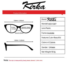 Load image into Gallery viewer, Kirka Unisex Eyewear Acetate Rectangle Crystal Colors Frame Optical Prescription Glasses Thin Temple 4 Colors WD1387