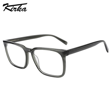 Kirka Unisex Eyewear Acetate Rectangle Crystal Colors Frame Optical Prescription Glasses Thin Temple 4 Colors WD1387