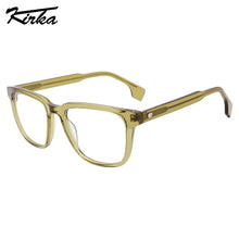 Carica l&#39;immagine nel visualizzatore di Gallery, Kirka Unisex Eyewear Acetate Rectangle Shape Frame Optical Glasses Classical Color Design Wide Temple Eyeglasses WD1416