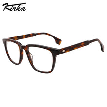 Carica l&#39;immagine nel visualizzatore di Gallery, Kirka Unisex Eyewear Acetate Rectangle Shape Frame Optical Glasses Classical Color Design Wide Temple Eyeglasses WD1416