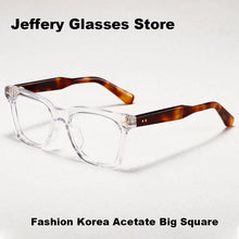 Load image into Gallery viewer, Korea  Square Acetate Glasses Frame Men Women Myopia Prescription Thick Eyeglasses Handmade Read Spectacle