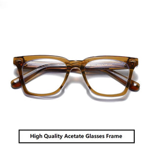 Korea  Square Acetate Glasses Frame Men Women Myopia Prescription Thick Eyeglasses Handmade Read Spectacle