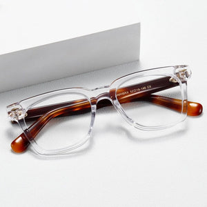 Korea  Square Acetate Glasses Frame Men Women Myopia Prescription Thick Eyeglasses Handmade Read Spectacle