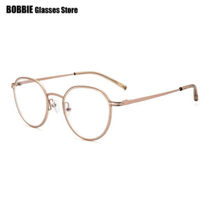Korean Brand Handmade Eyglasses Retro Round Glasses Frame Women Men Titanium Ultralight Optical Prescription Myopia Reading