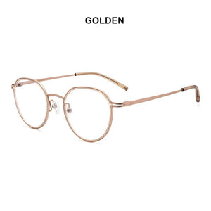 Korean Brand Handmade Eyglasses Retro Round Glasses Frame Women Men Titanium Ultralight Optical Prescription Myopia Reading