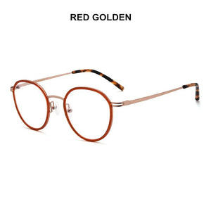 Korean Brand Handmade Eyglasses Retro Round Glasses Frame Women Men Titanium Ultralight Optical Prescription Myopia Reading