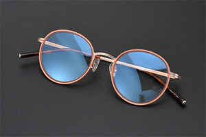 Korean Brand Titanium Round Retro Lightweight Eyewear Men Alloy Prescription Glasses Frame Women Reading Eyeglasses Oculos De