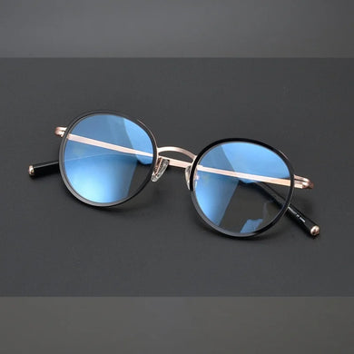 Korean Brand Titanium Round Retro Lightweight Eyewear Men Alloy Prescription Glasses Frame Women Reading Eyeglasses Oculos De