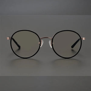 Korean Brand Titanium Round Retro Lightweight Eyewear Men Alloy Prescription Glasses Frame Women Reading Eyeglasses Oculos De