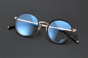 Korean Brand Titanium Round Retro Lightweight Eyewear Men Alloy Prescription Glasses Frame Women Reading Eyeglasses Oculos De
