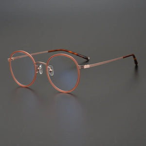 Korean Brand Titanium Round Retro Lightweight Eyewear Men Alloy Prescription Glasses Frame Women Reading Eyeglasses Oculos De