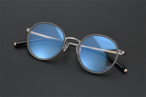 Korean Brand Titanium Round Retro Lightweight Eyewear Men Alloy Prescription Glasses Frame Women Reading Eyeglasses Oculos De