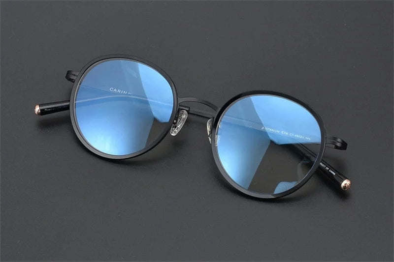 Korean Brand Titanium Round Retro Lightweight Eyewear Men Alloy Prescription Glasses Frame Women Reading Eyeglasses Oculos De