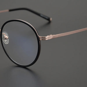 Korean Brand Titanium Round Retro Lightweight Eyewear Men Alloy Prescription Glasses Frame Women Reading Eyeglasses Oculos De