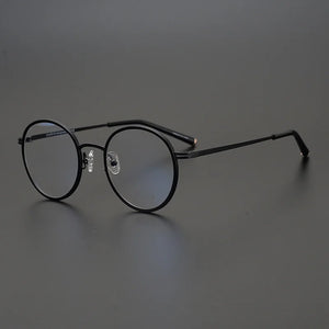 Korean Brand Titanium Round Retro Lightweight Eyewear Men Alloy Prescription Glasses Frame Women Reading Eyeglasses Oculos De
