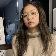 Load image into Gallery viewer, Korean Glasses Frame Women No Makeup Fashion Anti-blue Plain Glasses Men Contrasting Cute Decorative Computer Glasses