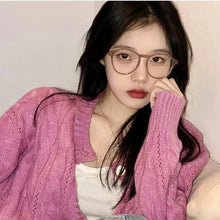 Load image into Gallery viewer, Korean Literary Anti-blue Glasses Frame Women Fashion Glasses Men Contrasting Cute Decorative Glasses