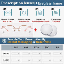 Load image into Gallery viewer, Korean version niche trendy cat ear frameless ladies elegant trendy prescription eyeglasses men personalized  Street eyewear