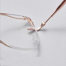 Load image into Gallery viewer, Korean version niche trendy cat ear frameless ladies elegant trendy prescription eyeglasses men personalized  Street eyewear