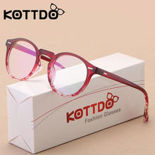 Load image into Gallery viewer, Kottdo Vintage Retro Round Eyeglasses Frame Women Prescription Clear Glasses Men Optical Eye Frame Eyewear Glasses Frame Oculos